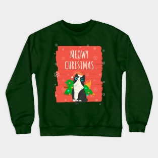 Cat Christmas Tree Crewneck Sweatshirt